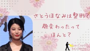 さとうほなみは整形してる?顔変わったのか画像比較で検証!