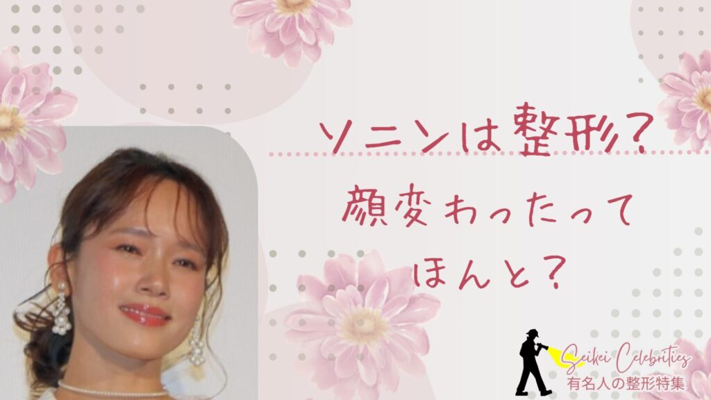 ソニンは整形してる？顔変わったのか画像比較で検証！