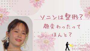 ソニンは整形してる?顔変わったのか画像比較で検証!