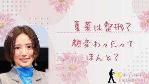 夏菜は整形してる?顔変わったのか画像比較で検証!