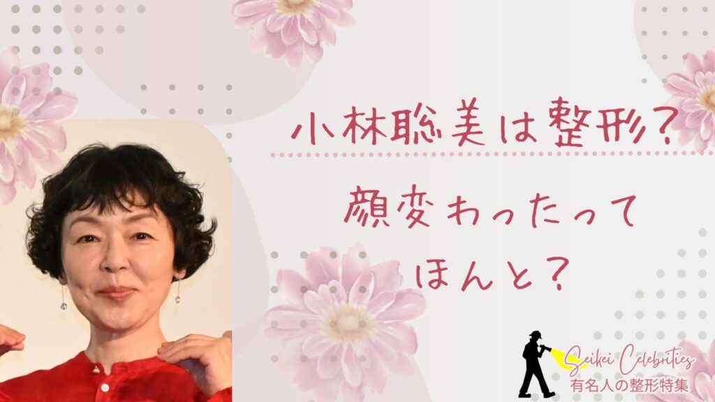 小林聡美は整形してる？顔変わったのか画像比較で検証！