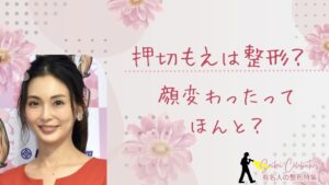 押切もえは整形してる?顔変わったのか画像比較で検証!